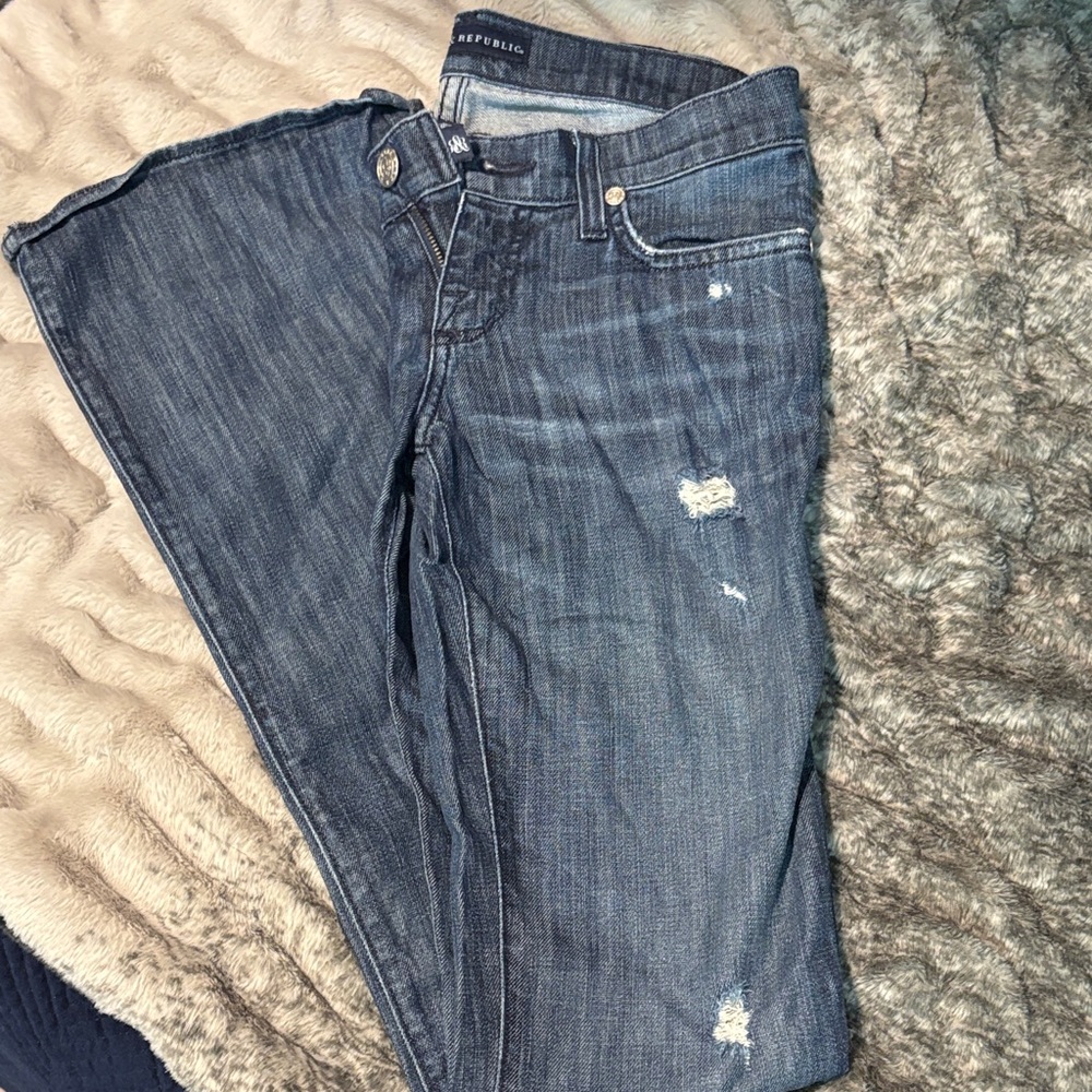 Rock & Republic Indigo Bootcut Jeans with Light Distressing